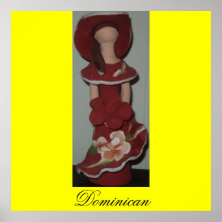 Faceless Dominican Ceramic Doll, Muneca sin Rostro ポスター