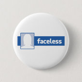 Faceless Woman - Anonymous Profile Pic 缶バッジ (正面)