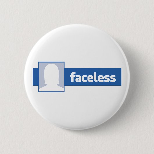 Faceless Woman - Anonymous Profile Pic 缶バッジ (正面)