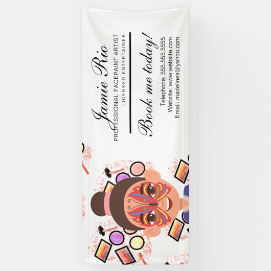 Facepainter Facepainting Body Artist Painter  横断幕 (縦)