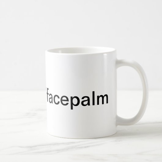 Facepalmのマグ コーヒーマグカップ (右)
