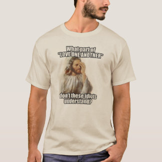 Facepalmイエス・キリストのミーム、イエス・キリストを悲しくさせます Tシャツ