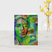 Faces computer art Mark Westerfield, card   カード (黄色い花)