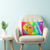 faces icons quotes ランバークッション (椅子)