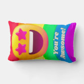 faces icons quotes ランバークッション (裏面)