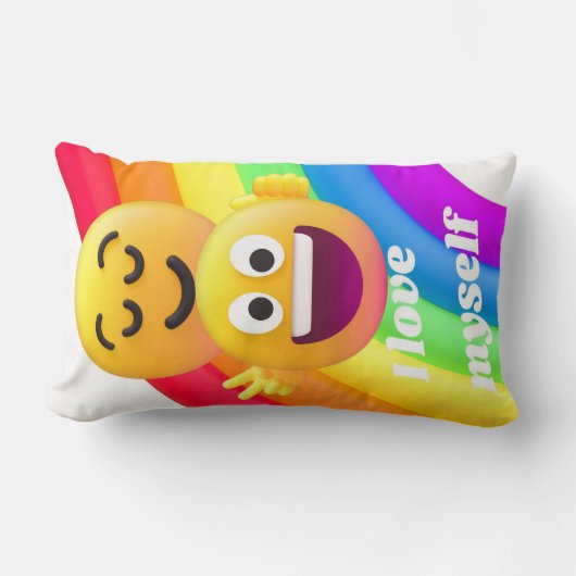 faces icons quotes ランバークッション (正面)