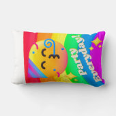 faces icons quotes ランバークッション (裏面)