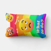 faces icons quotes ランバークッション (裏面)