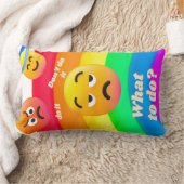 faces icons quotes ランバークッション (ブランケット)