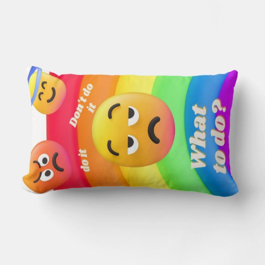faces icons quotes ランバークッション (正面)