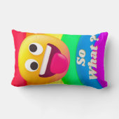 faces icons quotes ランバークッション (裏面)