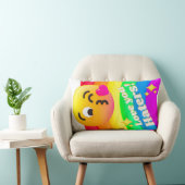 faces icons quotes ランバークッション (椅子)