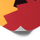 Faceted Сhiseled Flamenco ポスター (角)