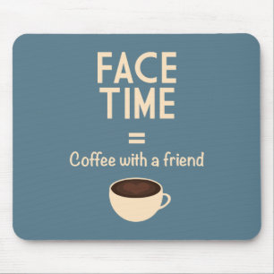 FaceTime =友人が付いているコーヒー マウスパッド