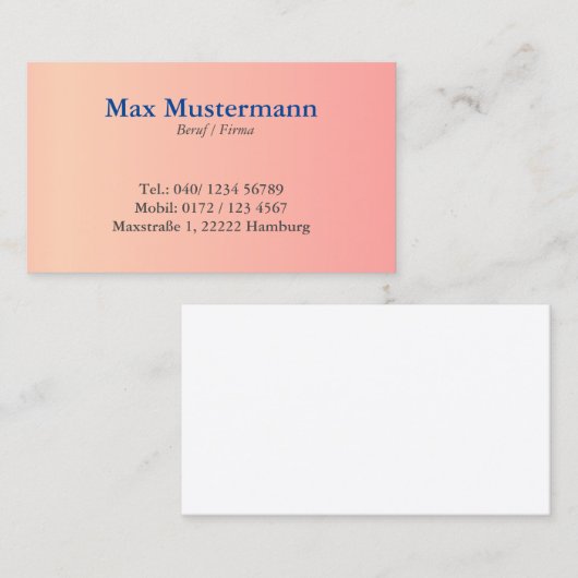 Fachverkäufer Fachverkäuferin  Visitenkarten 名刺 (正面/裏面)