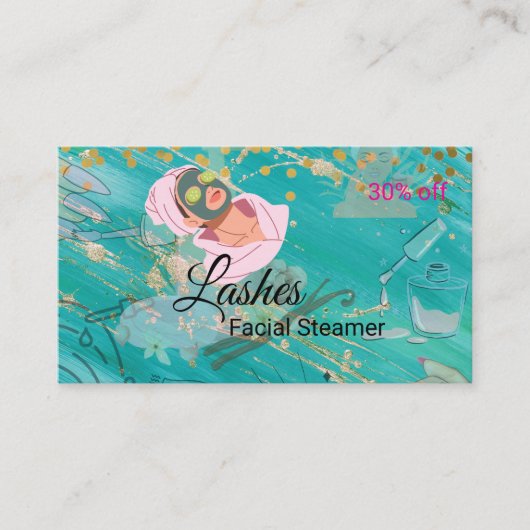 Facial Steamer Business Card 名刺 (正面)