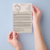 FACIAL TREATMENTS Aftercare flyer チラシ (ハンドル)