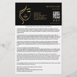 FACIAL TREATMENTS Aftercare flyer チラシ