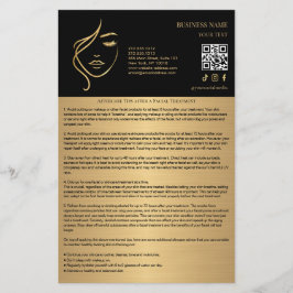 FACIAL TREATMENTS Aftercare flyer チラシ