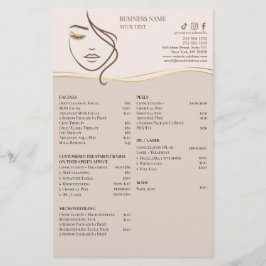 FACIAL TREATMENTS Beauty Salon flyer チラシ