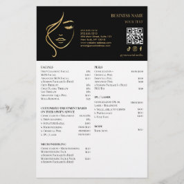 FACIAL TREATMENTS Beauty Salon flyer チラシ