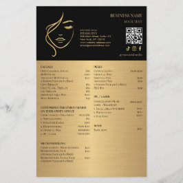 FACIAL TREATMENTS Beauty Salon flyer チラシ