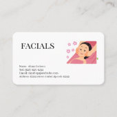 facials services editable business card 名刺 (正面)