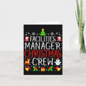 Facilities Manager Christmas Crew Matching Xmas  カード (正面)