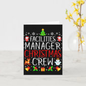 Facilities Manager Christmas Crew Matching Xmas  カード (黄色い花)