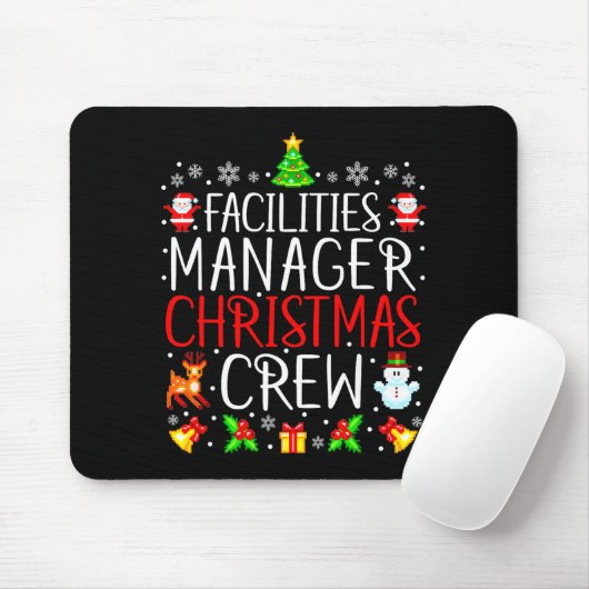 Facilities Manager Christmas Crew Matching Xmas  マウスパッド (マウス)