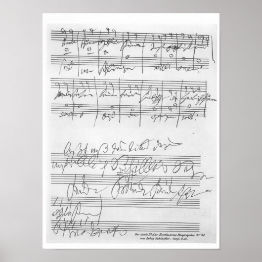 Facsimile of a page of music ポスター (正面)
