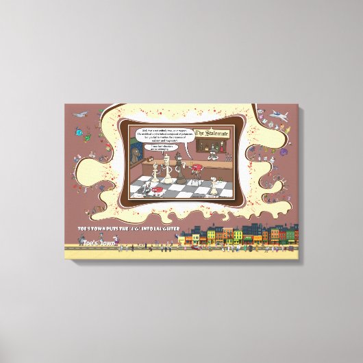 Fact Checkers | Absurd Wordplay Humor 24x16 キャンバスプリント (正面)