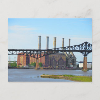Factory Behind the Bridgeポストカード ポストカード
