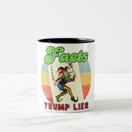 Facts Trump Lies ツートーンマグカップ