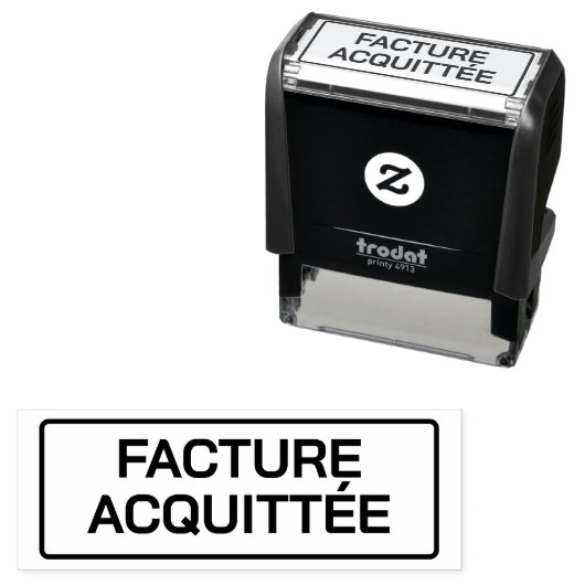 FACTURE ACQUITTÉE セルフインキングスタンプ (インサイチュ)