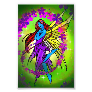 Fada elfa azul フォトプリント           