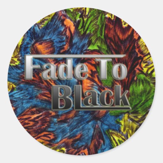 Fade To Blackラウンドステッカー ラウンドシール (正面)