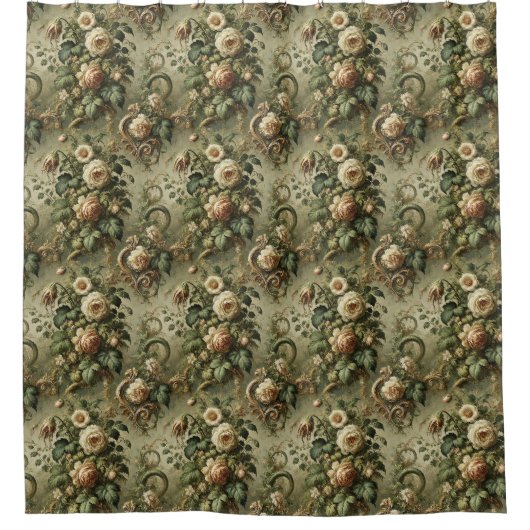 Fade to Grace – ゴシック・バロック シャワーカーテン (正面)