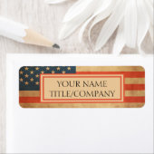 Faded American Flag Company Name  ラベル (インサイチュ)