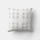 Faded Blue and White Floral Pattern クッション (裏面)