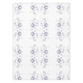 Faded Blue and White Floral Pattern テーブルクロス (正面)