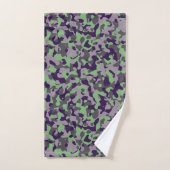faded green and violet camo abstract バスタオルセット (ハンドタオル)