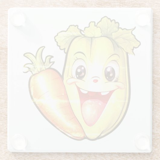 Faded out veggies  ガラスコースター (裏面)