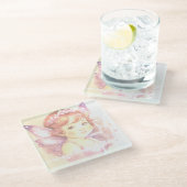 Faded Purple little Fairy ガラスコースター (アングル)