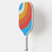 Faded Surf Blue Circle Stripe with Name ピックルボールラケット (左)