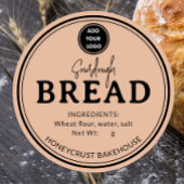 Faded Terracota Bakery Sourdough Bread Sticker ラウンドシール