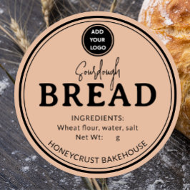 Faded Terracota Bakery Sourdough Bread Sticker ラウンドシール