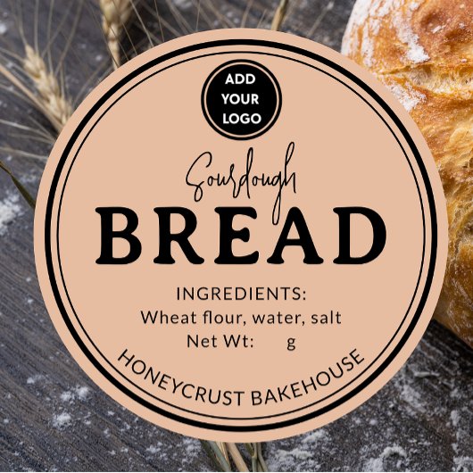 Faded Terracota Bakery Sourdough Bread Sticker ラウンドシール