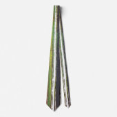 Faded Vertical Paint Stripes on Wood ネクタイ (正面)