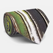 Faded Vertical Paint Stripes on Wood ネクタイ (ロール)
